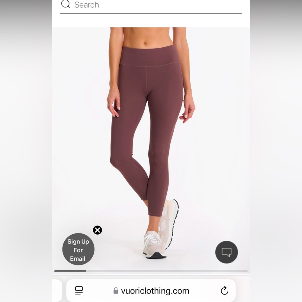 Vuori Stride Leggings in Chestnut